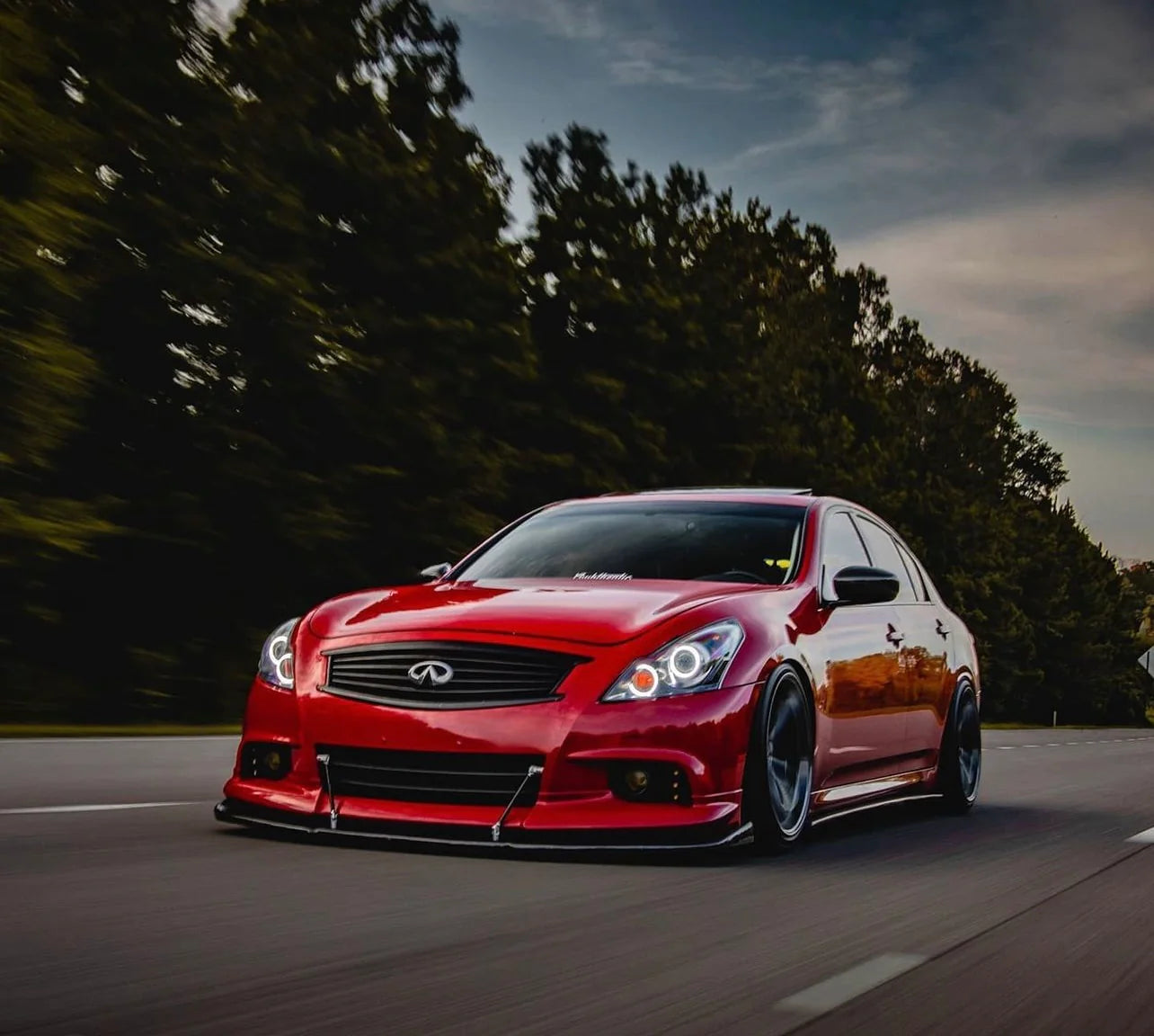 G37 Sedan Front Splitter + Side Skirts - Twin Performance Auto