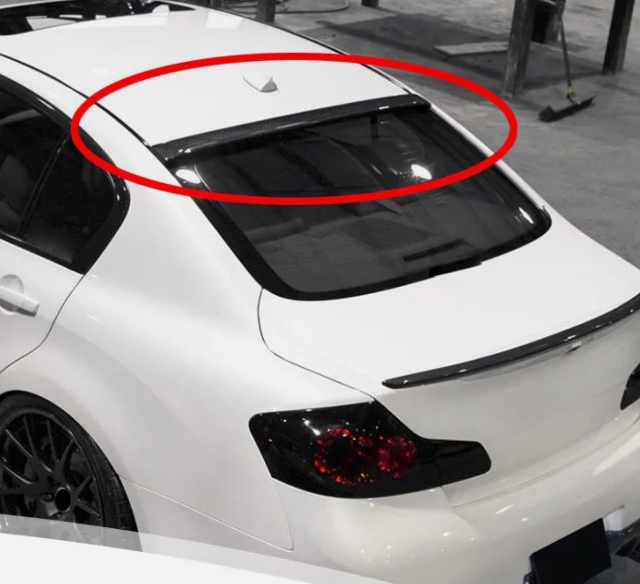 08-13 Infiniti G37 Sedan Roof Spoiler (Carbon Fiber) - Twin Performance Auto