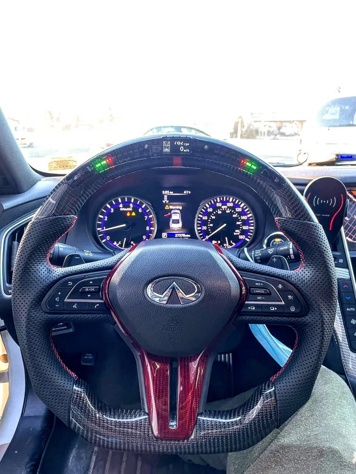 2017+ Infiniti Q60 LED Steering Wheel - Twin Performance Auto