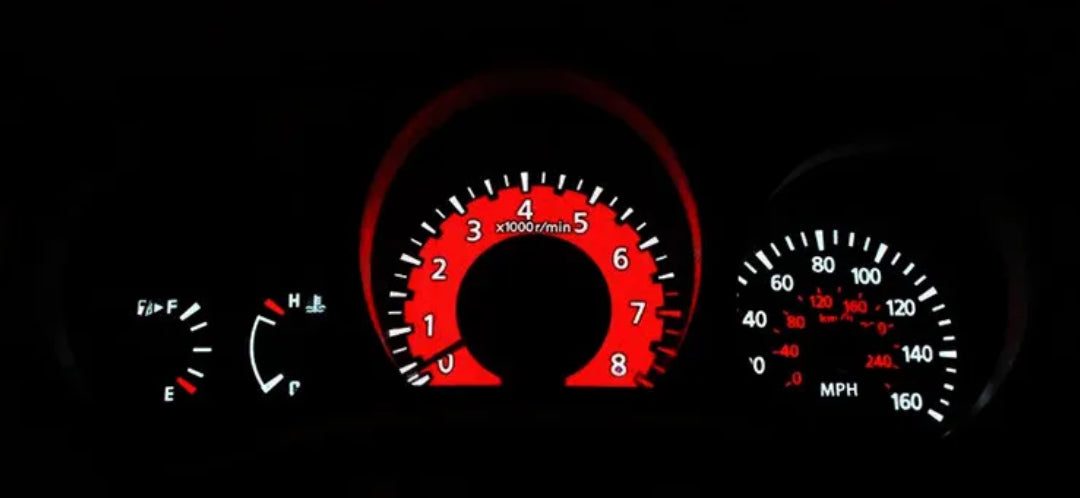 Nismo GTR Style Red LED Gauge Carbon Fiber Face For 03-06 Nissan 350Z Z33