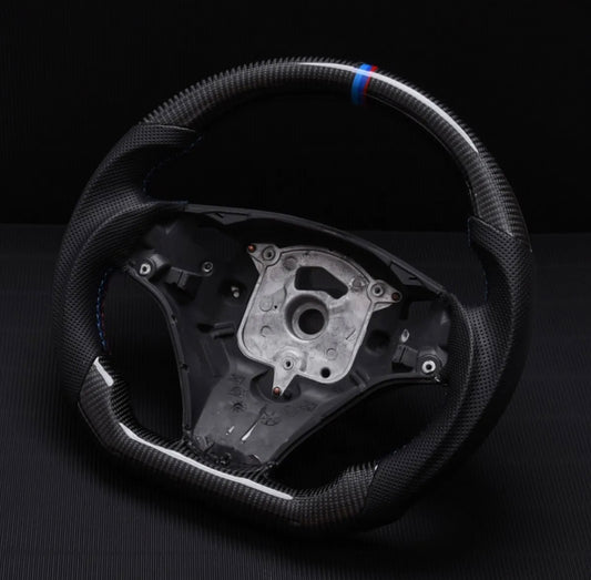 BMW E90 E91 E92 E93 Flat Bottom Carbon Steering Wheel 3Series - Twin Performance Auto