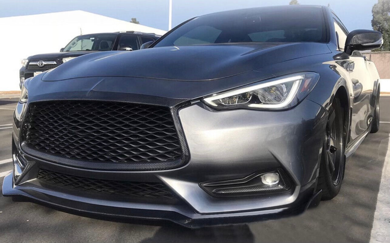 Infiniti Q60 Carbon Fiber Grill Trim 17-22