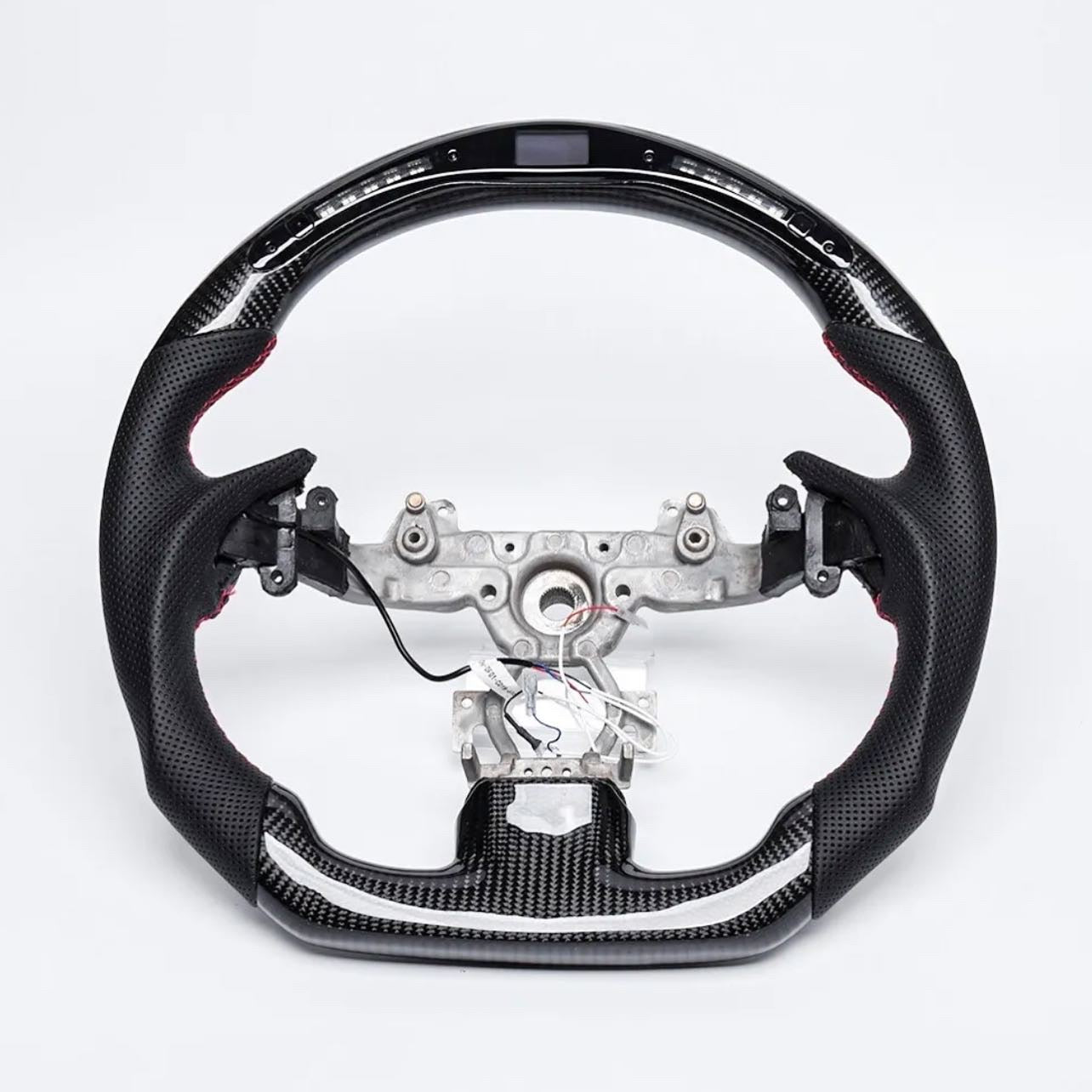 LED Steering Wheel Carbon Fiber Infiniti 07-13 G37 G35