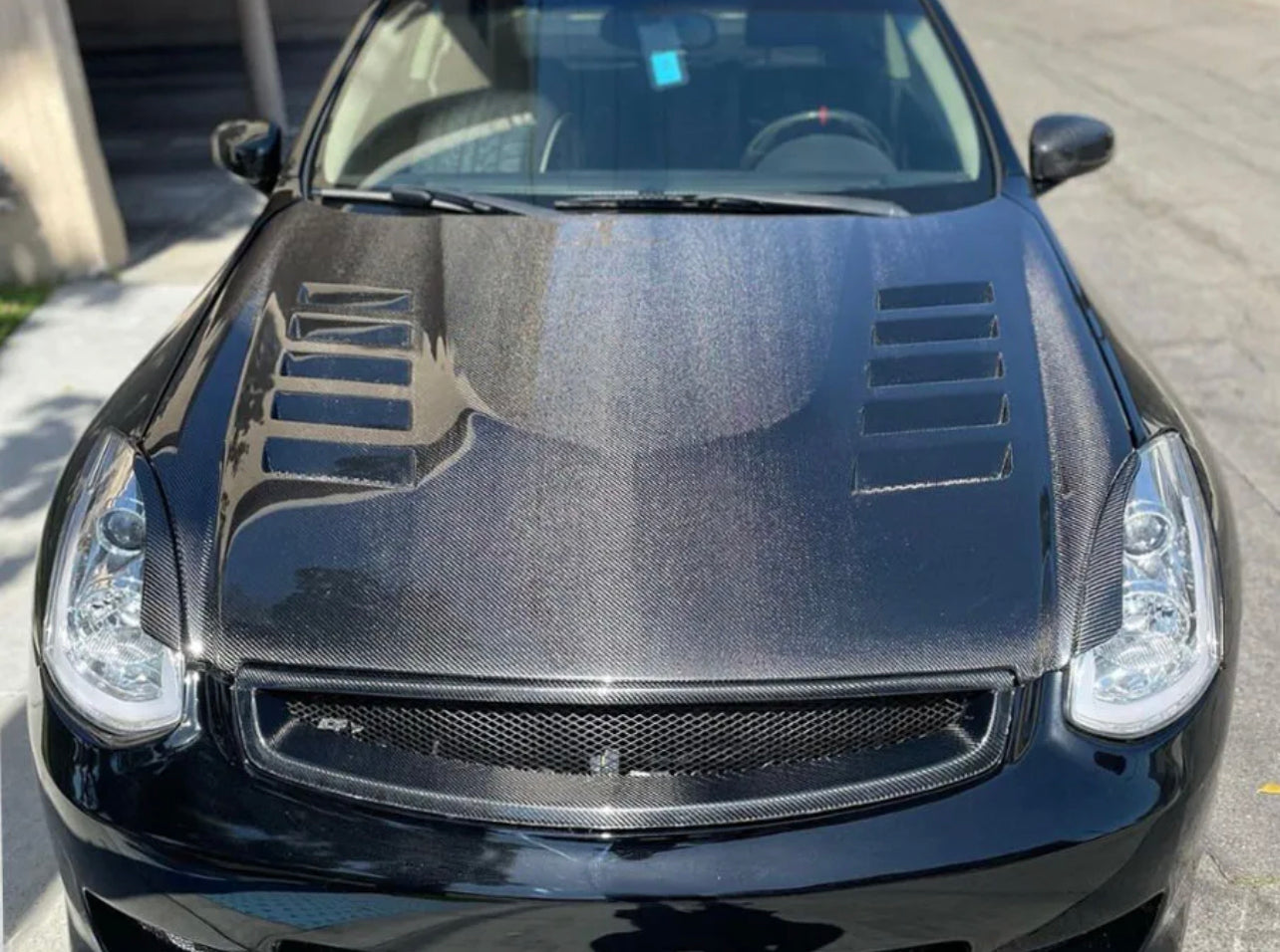 Infiniti G35 Coupe Vented Carbon Hood - Twin Performance Auto