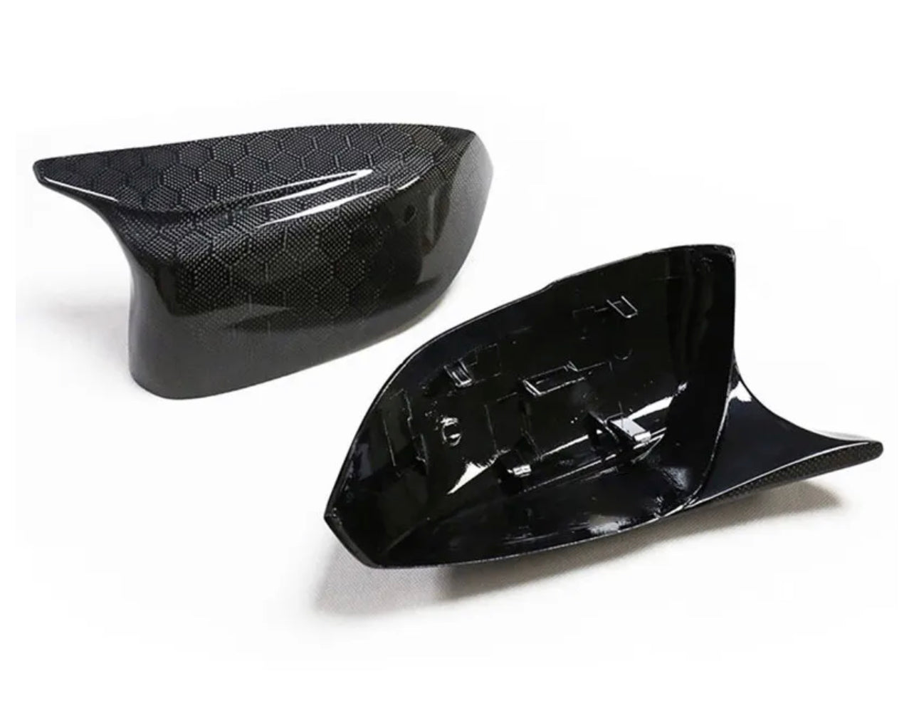 Infiniti Q50 / Q60 M Style Carbon Fiber Mirror Caps (Honeycomb, Forged, Carbon Fiber) V2