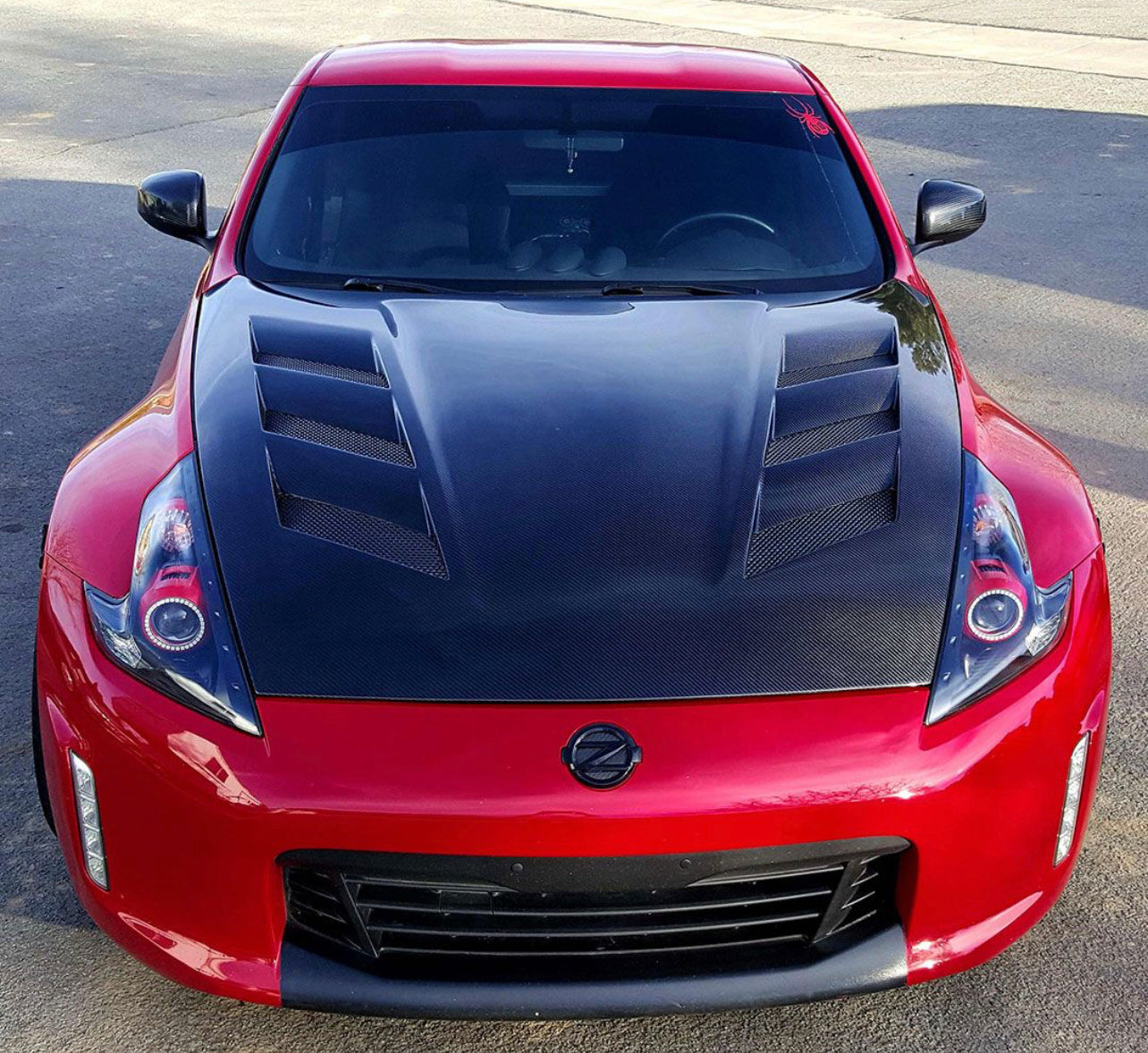 Nissan 370z AMS Vented Carbon Fiber Hood