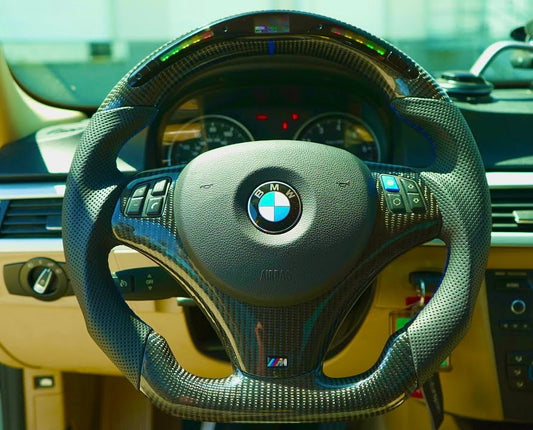 LED Carbon Steering Wheel BMW E90 E91 E92 E93 M3