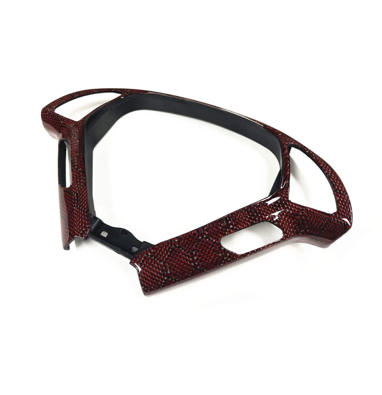 G37 Steering Wheel Trim Replacement Honeycomb Carbon (Red/Black)