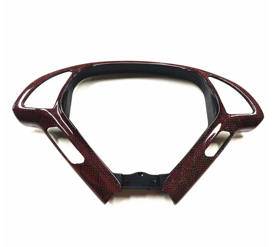 G37 Steering Wheel Trim Replacement Honeycomb Carbon (Red/Black)