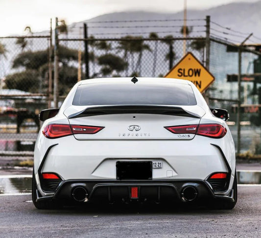 Infiniti Q60 2017+ Duckbill Kick Spoiler Carbon Fiber