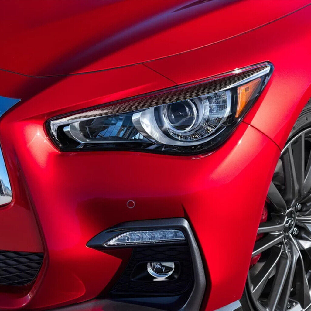 Infiniti Q50 Carbon Fiber Eyelids (2pc) 2014-2022 (Forged Carbon, Carbon Fiber, Honeycomb)