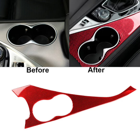 Red Carbon Fiber Interior 8 piece set Cover Trim For Infiniti Q50 Q60 2014-19