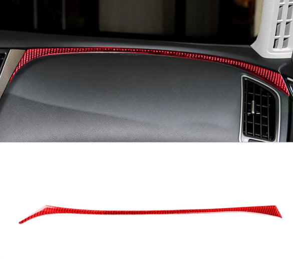 Red Carbon Fiber Interior 8 piece set Cover Trim For Infiniti Q50 Q60 2014-19