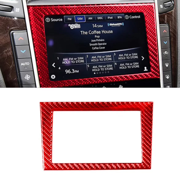 Red Carbon Fiber Interior 8 piece set Cover Trim For Infiniti Q50 Q60 2014-19