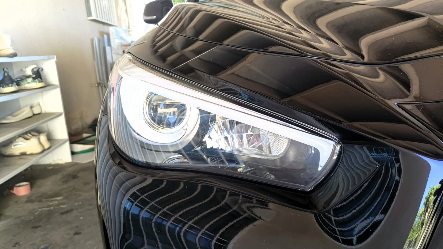 Q50 2014-2017 Black Housing LED Headlights